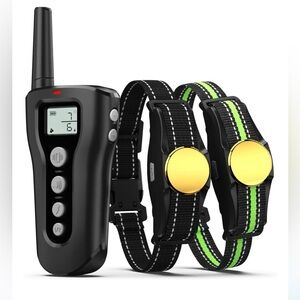 Casfuy 1000-ft Remote Rechargeable Waterproof Dog Training Collar‎ 2 Count
